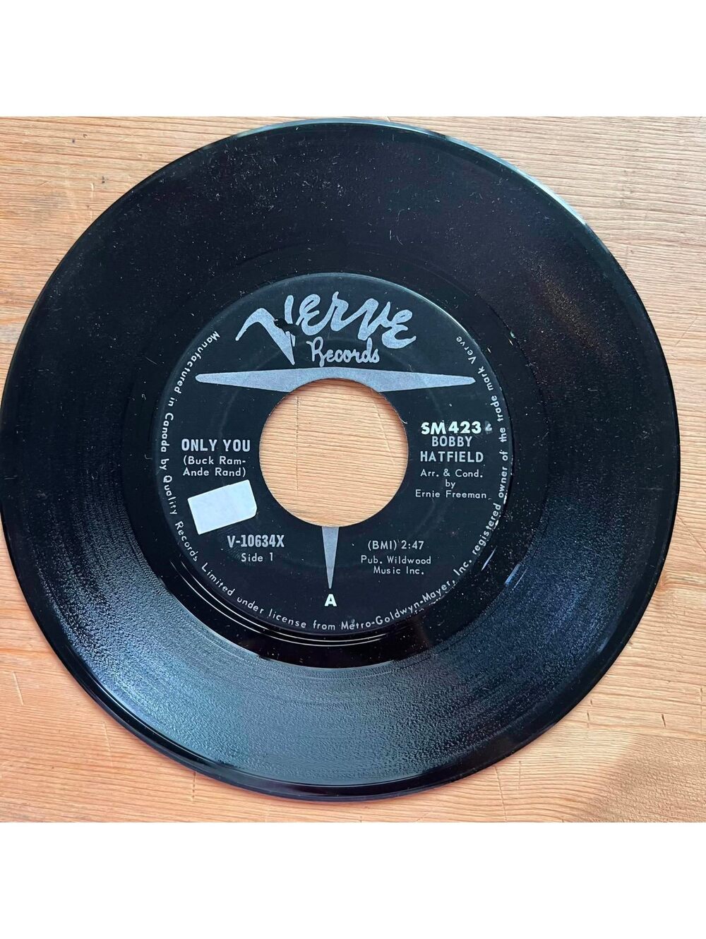 Bobby Hatfield - Only You/The Wonder of You 45rpm VG+ R89